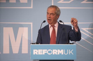 Leader Reform Great Britain Nigel Farage
